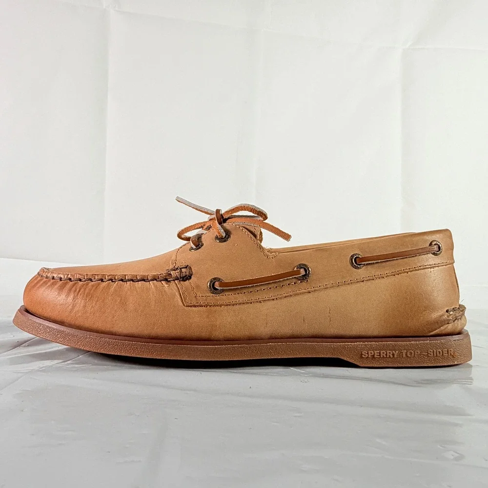Sperry Gold Cup Authentic Original Burnished Tan Boat Shoes Men's Size 11.5 M